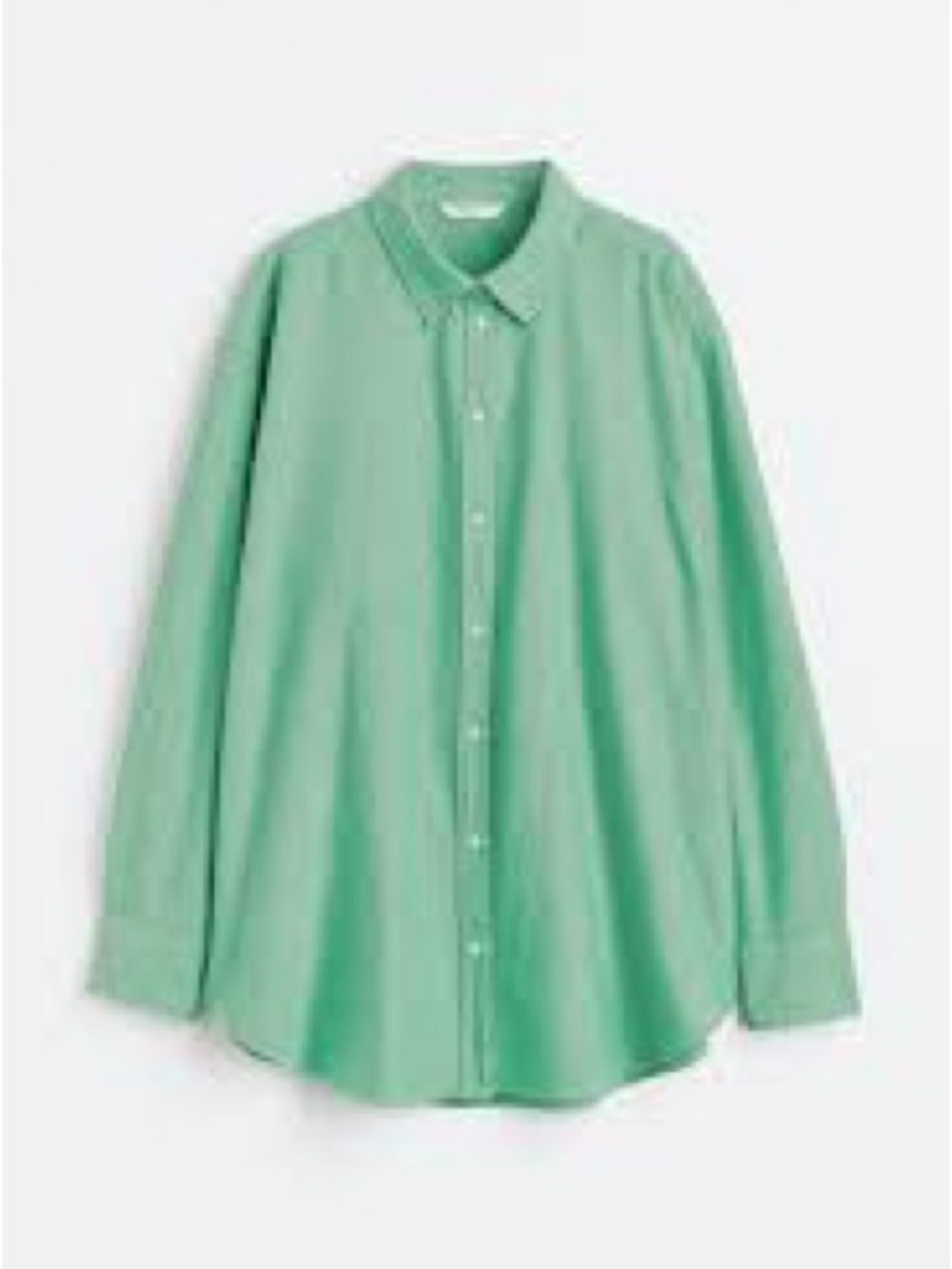 H&M  Relaxed Button-Down Shirt in Green